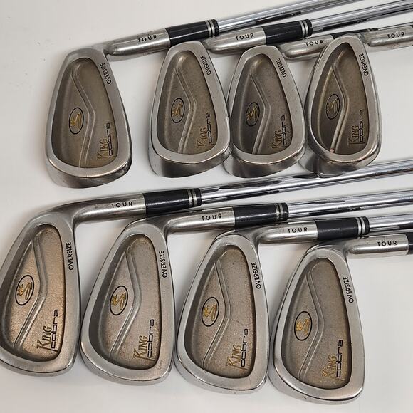 King Cobra Tour Oversize Iron Set 3-7 9 PW+SW (NO #8) Stiff S300U Steel Bad Grip - Picture 5 of 10